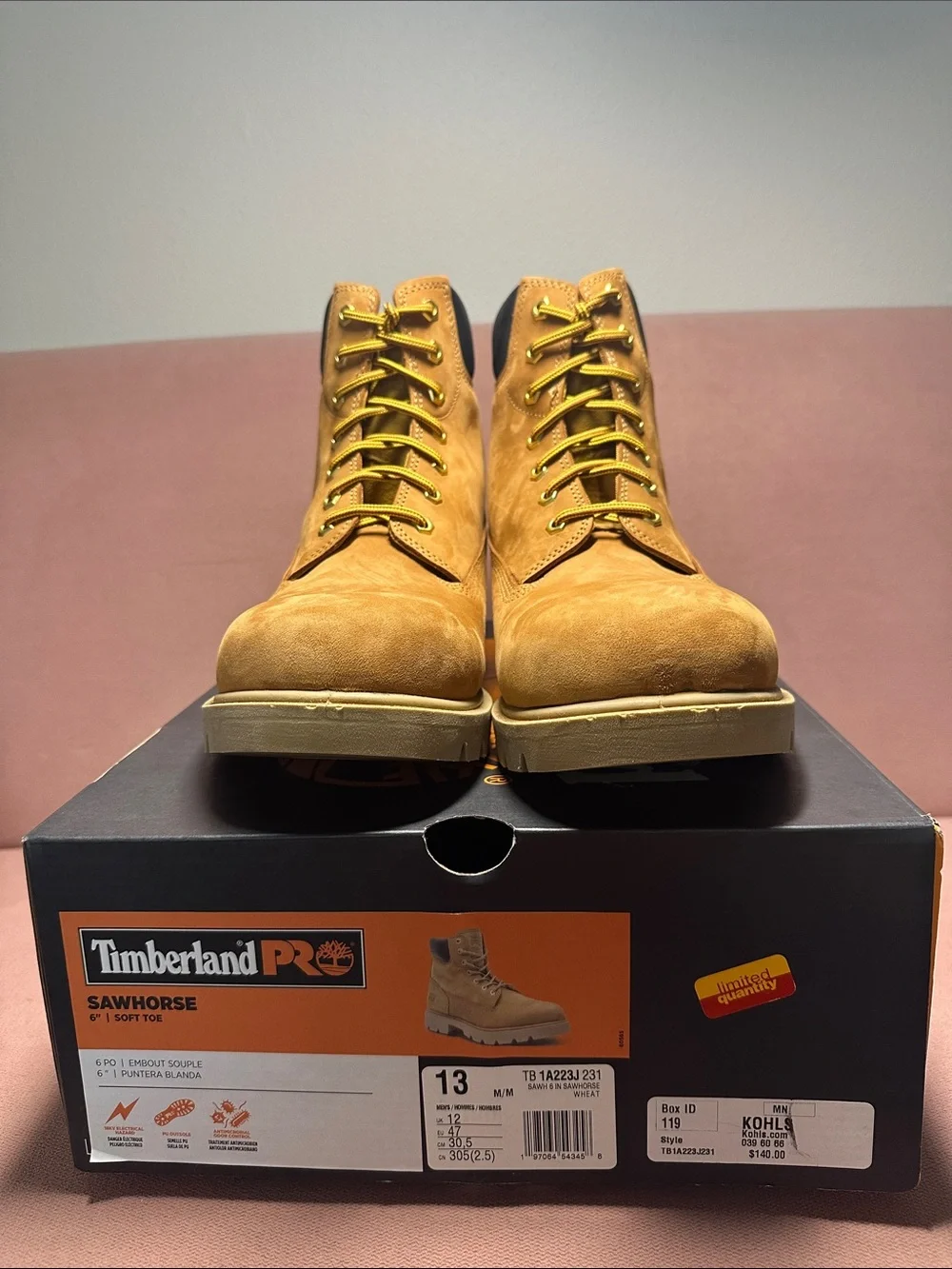 Timberland Wheat Suede Men’s Work Boots